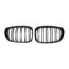 BMW E81 E87 E82 E88 128i 130i 135i Front Bumper Kidney Grille Racing Gloss Black Dual Slats 07-11