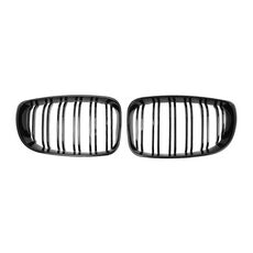 BMW E81 E87 E82 E88 128i 130i 135i Front Bumper Kidney Grille Racing Gloss Black Dual Slats 07-11