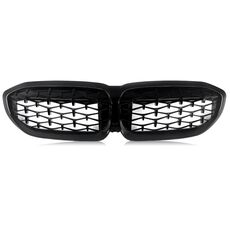BMW 3 Series G20 Saloon/G21 Estate 2018-2021 Front Kidney Grille Gloss Black Diamond Style