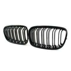 Gloss Black Front Bumper Kidney Grille for BMW 1 Series F20 F21 2011-2014 Double Slat Racing Grills Replacement
