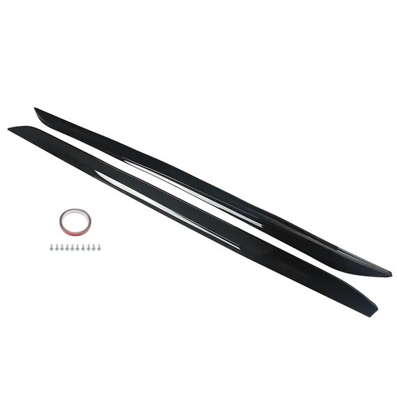 Gloss Black M-Performance Side Skirt Extensions for BMW 3 Series G20 G28 M-Sport Bumper 2019–2020, 2 image Gloss Black M-Performance Side Skirt Extensions for BMW 3 Series G20 G28 M-Sport Bumper 2019–2020, 2 image