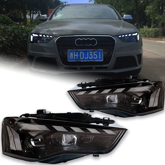 LED Projector Headlights with Animation DRL for Audi A5 2012–2016 Bi‑Xenon Beam, Plug & Play, 6 image LED Projector Headlights with Animation DRL for Audi A5 2012–2016 Bi‑Xenon Beam, Plug & Play, 6 image