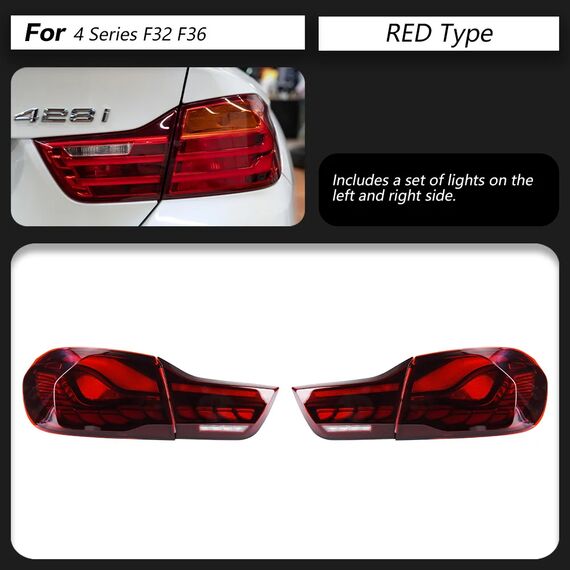 LED Tail Lights GTS Style for BMW F32 F36 F82 4 Series M4 2012–2019 DRL Dynamic Turn Signal, 2 image LED Tail Lights GTS Style for BMW F32 F36 F82 4 Series M4 2012–2019 DRL Dynamic Turn Signal, 2 image