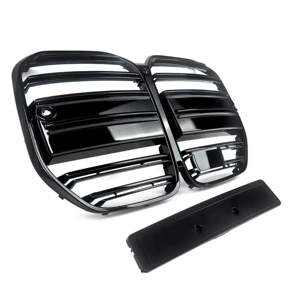 Gloss Black M Performance Kidney Grille for BMW 4 Series G22 G23 2-Door 2021–2023, 6 image Gloss Black M Performance Kidney Grille for BMW 4 Series G22 G23 2-Door 2021–2023, 6 image