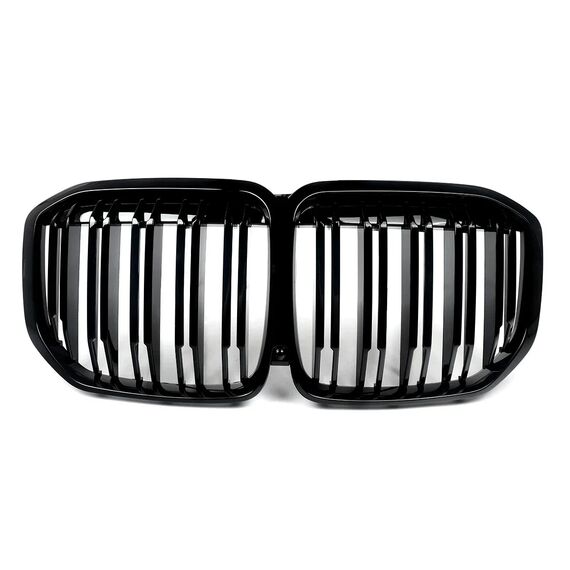 Gloss Black Dual Slats Front Bumper Grille for BMW X7 G07 M50i 2019–2022
