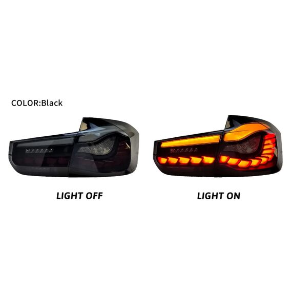 LED Tail Lights Black Smoked Sequential for BMW 3 Series F30 F35 F80 2013–2018, 5 image LED Tail Lights Black Smoked Sequential for BMW 3 Series F30 F35 F80 2013–2018, 5 image