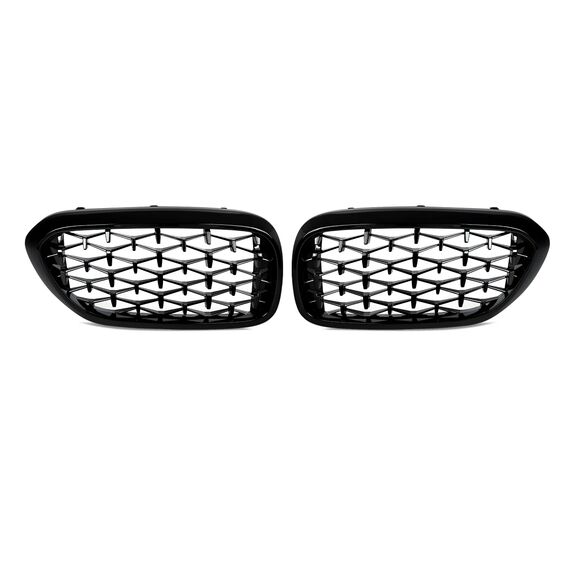Diamond Style Dual Slats Kidney Grilles for BMW 5 Series G30 G31 G38 520i 530e 540i 2017–2019
