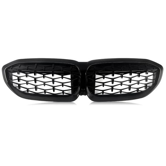 BMW 3 Series G20 Saloon/G21 Estate 2018-2021 Front Kidney Grille Gloss Black Diamond Style
