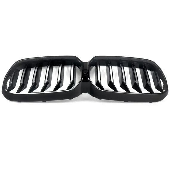 Gloss Black Dual Slats Front Kidney Grille for BMW G30 G31 530i 540i 2021–2023, 5 image Gloss Black Dual Slats Front Kidney Grille for BMW G30 G31 530i 540i 2021–2023, 5 image