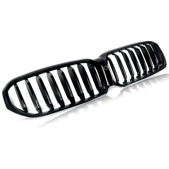 Glossy Black Front Kidney Grille Mesh Style for BMW 5 Series G30 G31 2021–2023, 4 image Glossy Black Front Kidney Grille Mesh Style for BMW 5 Series G30 G31 2021–2023, 4 image