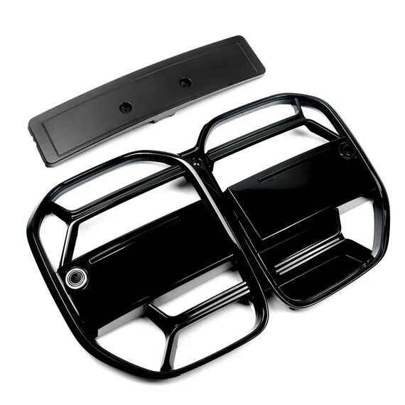 CSL Style Mesh Front Bumper Grille Gloss Black for BMW 4 Series G22 G23 2021–2023, 4 image CSL Style Mesh Front Bumper Grille Gloss Black for BMW 4 Series G22 G23 2021–2023, 4 image