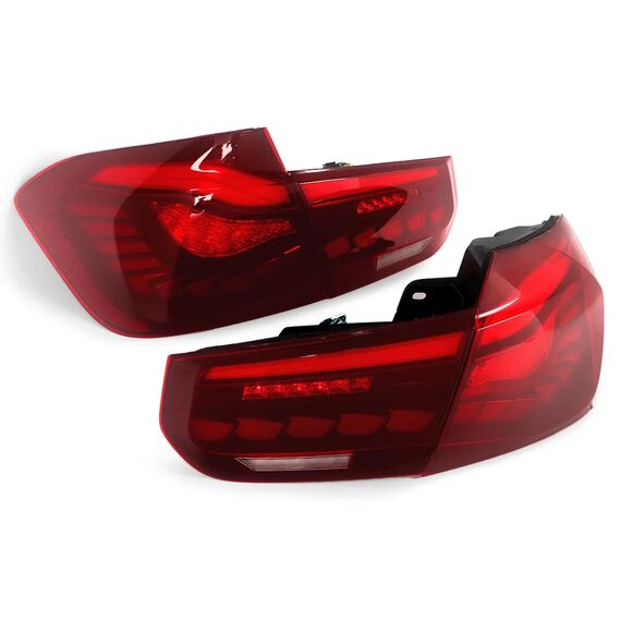Red OLED GTS Style LED Tail Lights for BMW 3 Series F30 F35 F80 2012–2018 Sequential Signal, 5 image Red OLED GTS Style LED Tail Lights for BMW 3 Series F30 F35 F80 2012–2018 Sequential Signal, 5 image