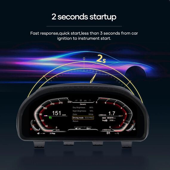 12.3" LCD Digital Dashboard Virtual Cockpit for BMW 3 4 Series F30 F31 F34 F32 F33 F36 HD Instrument Cluster 1920x720, 3 image 12.3" LCD Digital Dashboard Virtual Cockpit for BMW 3 4 Series F30 F31 F34 F32 F33 F36 HD Instrument Cluster 1920x720, 3 image