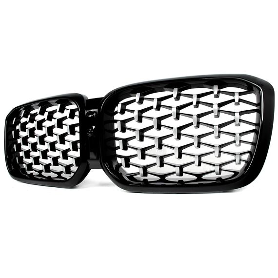Diamond Style Front Kidney Grille Chrome+Black for BMW X3 G01 X4 G02 2022–2024 M40i M Sport, 5 image Diamond Style Front Kidney Grille Chrome+Black for BMW X3 G01 X4 G02 2022–2024 M40i M Sport, 5 image