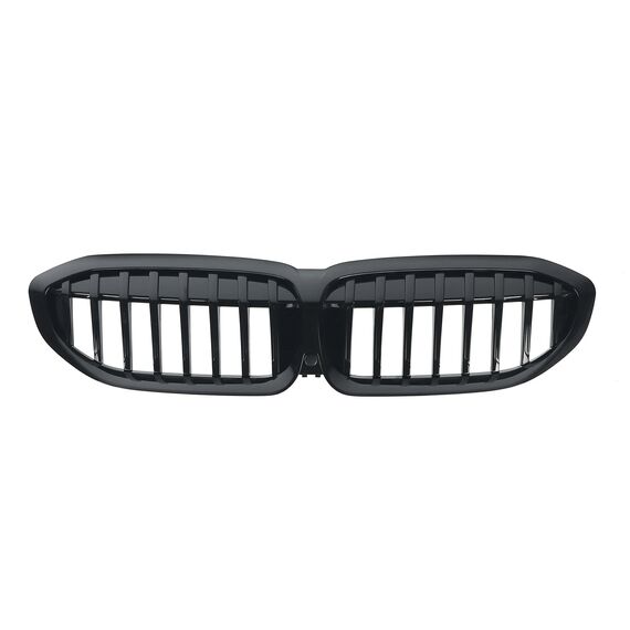 BMW 3 Series G20 G21 Front Kidney Grille Gloss Black Single Bar 2019-2021, 4 image BMW 3 Series G20 G21 Front Kidney Grille Gloss Black Single Bar 2019-2021, 4 image