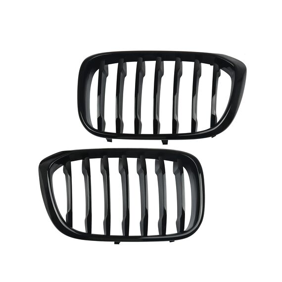 Gloss Black Single Slat Front Grille for BMW X3 X3M G01 X4 G02 2018–2020, 4 image Gloss Black Single Slat Front Grille for BMW X3 X3M G01 X4 G02 2018–2020, 4 image