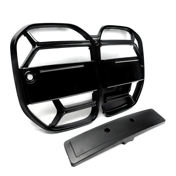 CSL Style Mesh Front Bumper Grille Gloss Black for BMW 4 Series G22 G23 2021–2023, 3 image CSL Style Mesh Front Bumper Grille Gloss Black for BMW 4 Series G22 G23 2021–2023, 3 image
