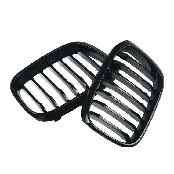 Gloss Black Single Slat Front Grille for BMW X3 X3M G01 X4 G02 2018–2020, 3 image Gloss Black Single Slat Front Grille for BMW X3 X3M G01 X4 G02 2018–2020, 3 image