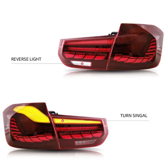 Red OLED GTS Style LED Tail Lights for BMW 3 Series F30 F35 F80 2012–2018 Sequential Signal, 3 image Red OLED GTS Style LED Tail Lights for BMW 3 Series F30 F35 F80 2012–2018 Sequential Signal, 3 image