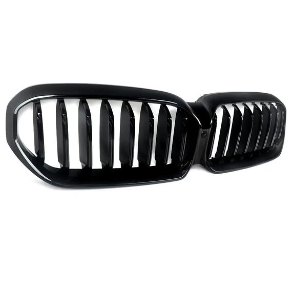 Glossy Black Front Kidney Grille Mesh Style for BMW 5 Series G30 G31 2021–2023, 2 image Glossy Black Front Kidney Grille Mesh Style for BMW 5 Series G30 G31 2021–2023, 2 image