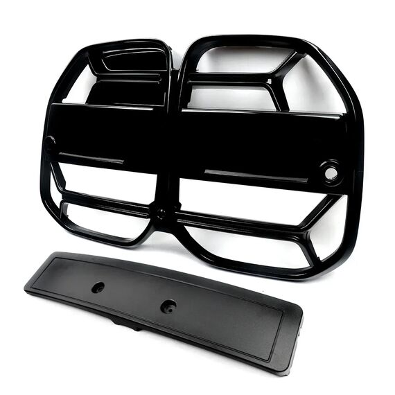 CSL Style Mesh Front Bumper Grille Gloss Black for BMW 4 Series G22 G23 2021–2023