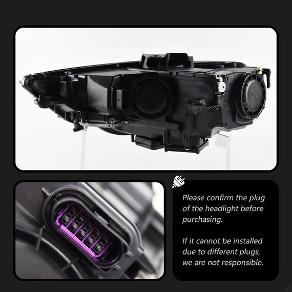 LED Projector Headlights with DRL for Audi A3 8V 2014–2016 Plug & Play Upgrade, Type: For Original Xenon, 3 image LED Projector Headlights with DRL for Audi A3 8V 2014–2016 Plug & Play Upgrade, Type: For Original Xenon, 3 image