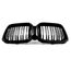 Gloss Black M Style Dual Slats Kidney Grille for BMW X3 G01 X4 G02 2022–2023 Silver Diamond Without Camera, 3 image Gloss Black M Style Dual Slats Kidney Grille for BMW X3 G01 X4 G02 2022–2023 Silver Diamond Without Camera, 3 image